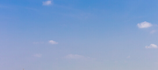 Wall Mural - nature sky blue background, clear sky cloud, sunny day morning in winter, nature landscape daylight 