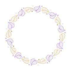 Wall Mural - a beautiful and elegant leaf wreath design perfect for invitations and adds a lovely touch to season