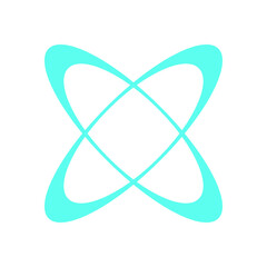 Wall Mural - y2k abstract cosmic shape icon. retro geometric symbol with modern flair. psychedelic badge, cool el