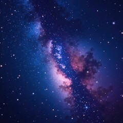 cosmic celestial background with twinkling stars against a deep space blue sky , galaxy, outer space