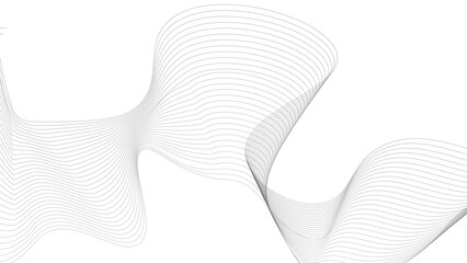 Sticker - abstract black wave lines on white background. dynamic wave pattern modern, vector illustration. wav