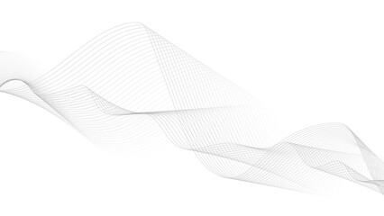 Sticker - abstract black wave lines on white background. dynamic wave pattern modern, abstract wave element fo