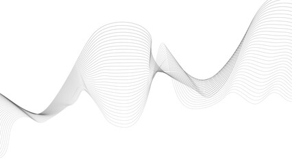 Sticker - abstract black wave lines on white background. dynamic wave pattern modern, abstract wave element fo