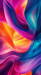 Poster - Vibrant abstract swirl artwork with vivid colors, dynamic flow. Artistic design concept