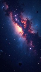dark vastness of galaxy with stars and planets, galaxy, cosmos