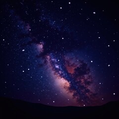 dark vastness of space with twinkling stars in blackness, celestial, universe, cosmos