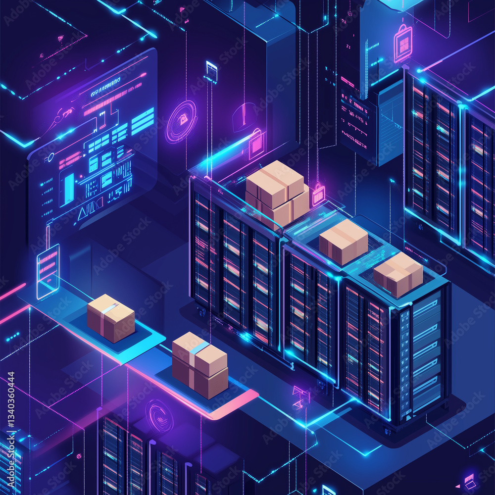 Smart warehouse management system identify package picking and delivery ...