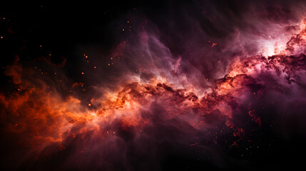 Wall Mural - captivating nebula against a deep black background representing the mysteries of stellar evolution a