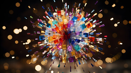 Wall Mural - stunning colorful explosion of lights depicting cosmic energy and stellar dynamics in a captivating 