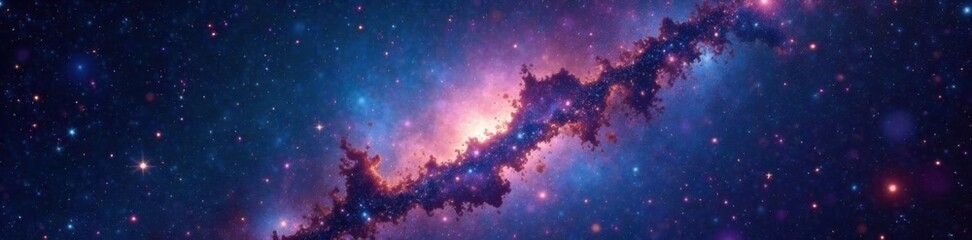 celestial showcase with stars and dust in milky way galaxy, cosmos, celestial, universe