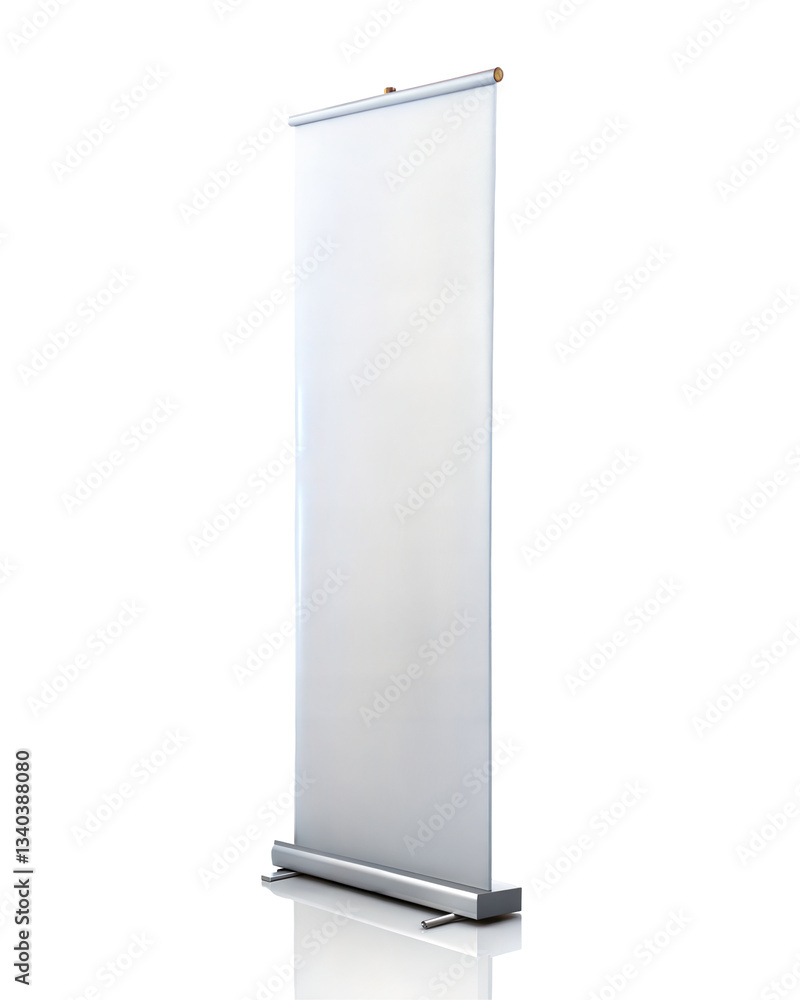 Blank roll up banner isolated on transparent background. Png Stock ...