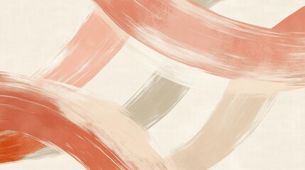 Poster - Minimalist design featuring flowing pencil strokes in soft hues for calming visual experiences