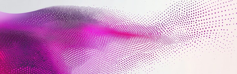 Fototapete - Halftone gradient transitions from bright pink to soft white creating a vibrant visual effect