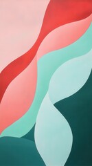 Poster - Modern abstract composition showcasing fluid colors and dynamic shapes in harmonious arrangement