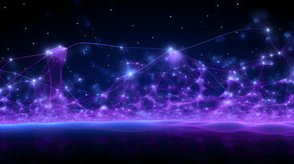 Wall Mural - vibrant purple and blue abstract background representing the cosmic web and its mystical interstella