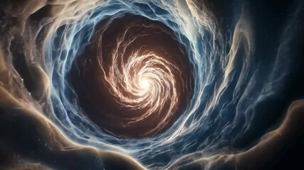 Wall Mural - Swirling cosmic vortex creates a mesmerizing celestial scene with glowing colors and intricate patterns in a deep space environment