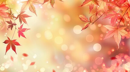 Naklejka na meble maple leaf, blank card background Created with Generative AI technology