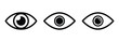 © Oliver Vandenberg - Minimalist eye icon set. View, vision, and eyesight symbols in flat design.