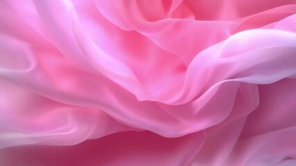 Aufkleber - Movements of delicate folds of fabric shimmering between light pink tones