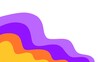 © Aku Creative - Abstract wavy background with purple, orange, and yellow layers