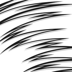 Wall Mural - abstract black and white background with curved spike line pattern