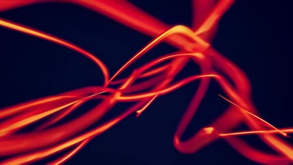 Aufkleber - Abstract vivid red light trails on a dark background, energy and motion concept