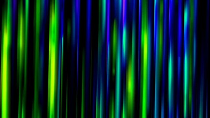 Poster - Abstract vertical blue and green light streaks on a black background