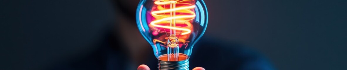 Aufkleber - Innovative Financial Intelligence Luminescent Investment Visualization with Glowing Light Bulb - Next-Gen Wealth Strategy and Digital Transformation for Strategic Risk Management