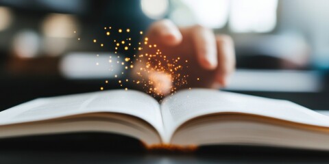 Aufkleber - Digital Learning Revolution Immersive Knowledge Transformation with Augmented Reality Book Experience - Next-Gen Educational Technology Visualization
