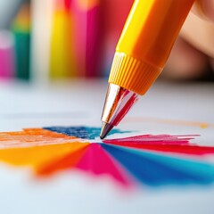 Aufkleber - Vibrant Design Trends Color Wheel Precision with Macro Pen Detailing - Creative Analytics and Visual Storytelling for Innovative Branding Strategies