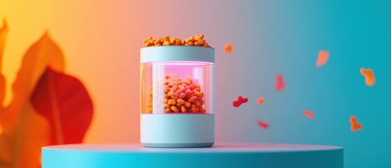 Aufkleber - Smart Pet Tech Revolution AI-Powered Kibble Dispenser with Digital Portion Control and Interactive Wellness Design for Modern Pet Parenting