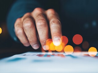 Poster - Minimalist Financial Analytics Immersive Data Visualization with Blurred Bokeh - Gen Z Business Intelligence and Strategic Decision-Making Insights