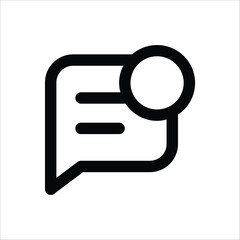 Wall Mural - notification icon indicating unread messages in a chat conversation.