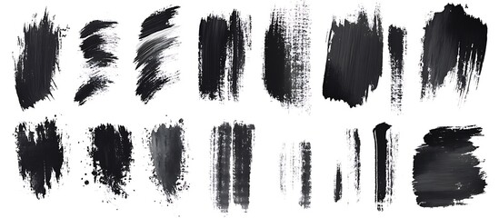 Wall Mural - A collection of various brush strokes, textures and hand-drawn elements