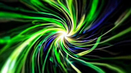 Aufkleber - Vibrant green and blue swirling vortex with light center, abstract art concept