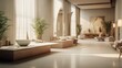 © Global Stock - A photo of a spa reception area with soothing decor.
