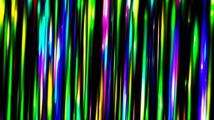 Aufkleber - Multicolored vertical light streaks on black background, abstract visual effect