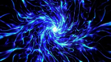 Fototapete - Glowing blue swirling vortex with abstract flowing light pattern, cosmic energy concept