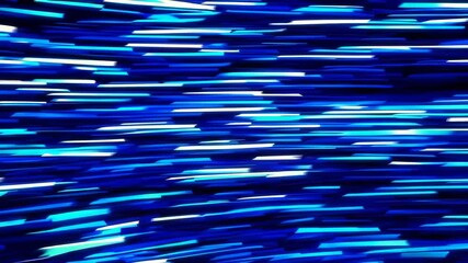 Leinwandbilder - Dynamic streaks of blue and white light in motion, abstract energy concept