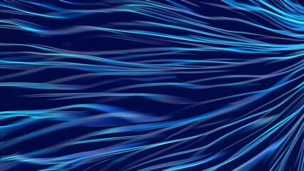 Leinwandbilder - Electric blue light trails on dark background, dynamic motion concept