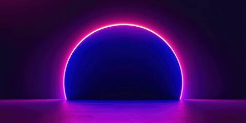 Wall Mural - a large blue circle with a purple border