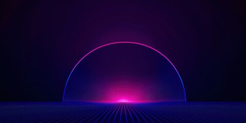 Wall Mural - a purple and blue circle with a bright light in the center