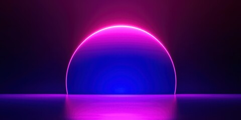 Wall Mural - a blue and pink circle is the main focus of the image