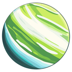 Wall Mural - planet illustration sphere green vector