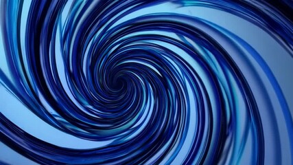 Poster - Abstract blue spiral vortex with swirling patterns, digital art concept