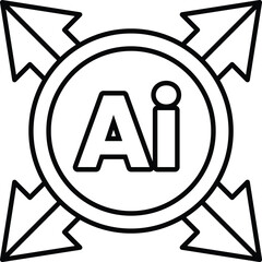 Wall Mural - stylized circle with a white letter a in the center