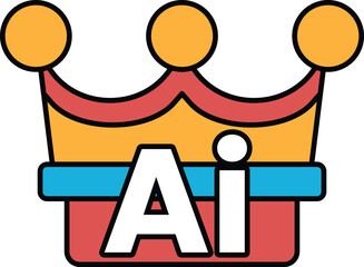 Wall Mural - a crown with the letters a, i, and a on it