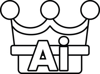 Wall Mural - crown with the letters ai
