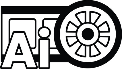 Wall Mural - wheel with the letters ai on it
