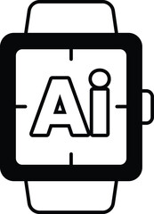 Wall Mural - watch with the letters ai on it